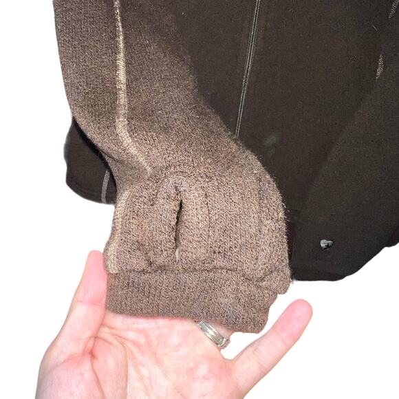 Kuhl Alpaca Fleece Brown Outdoor Hiking Trail Warm Zip Hoodie Brown Large - Picture 4 of 11